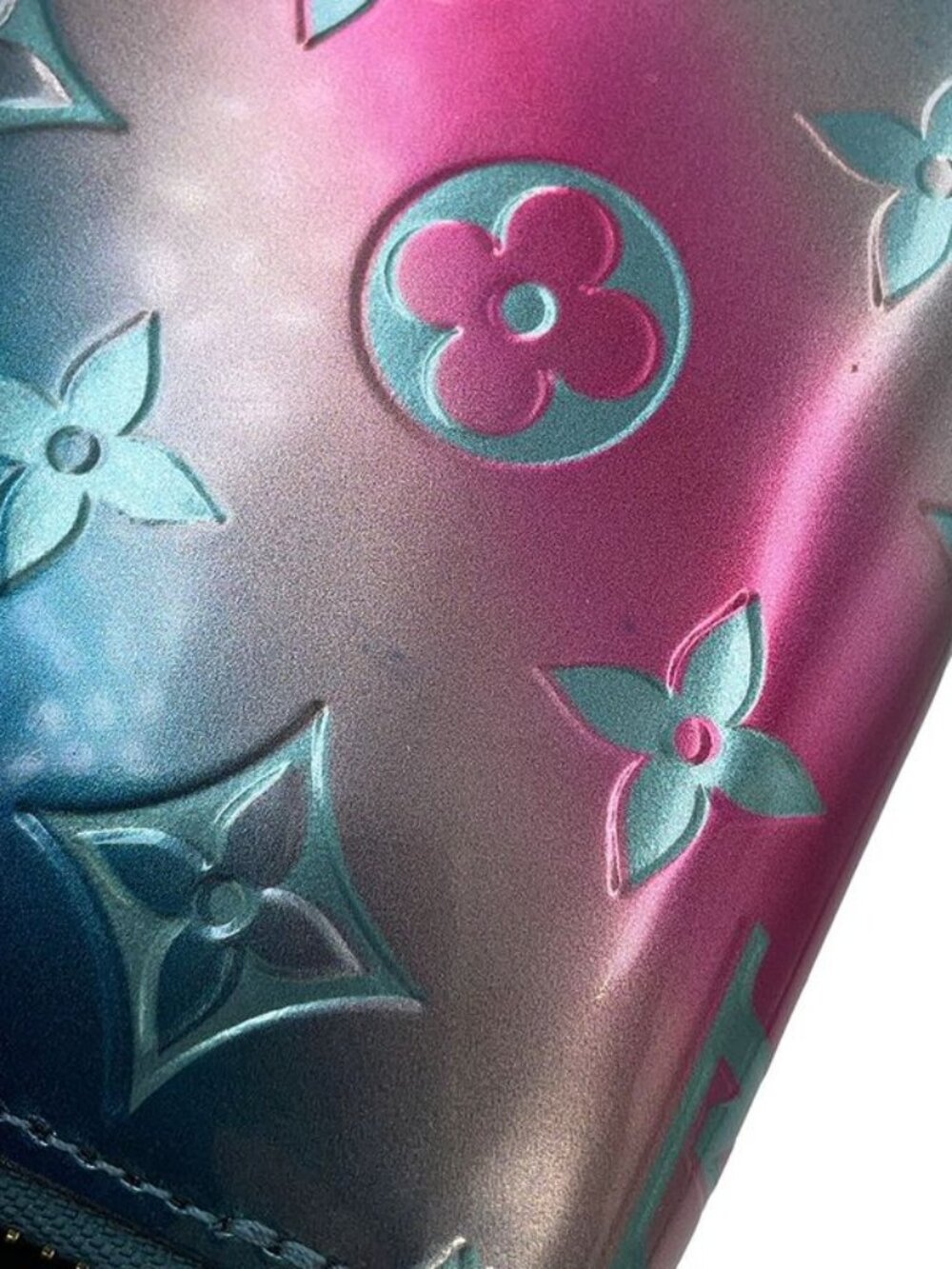 Louis Vuitton Wallet Monogram Vernis Zippy Blue Pink - Picture 6 of 10